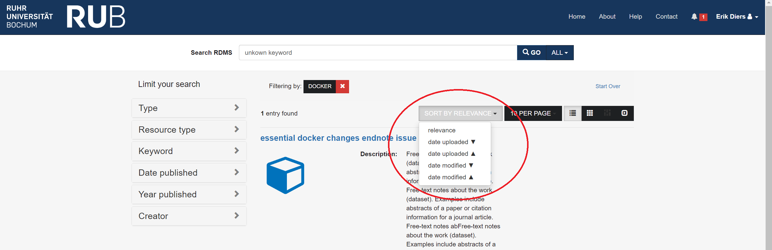 Sort your search results